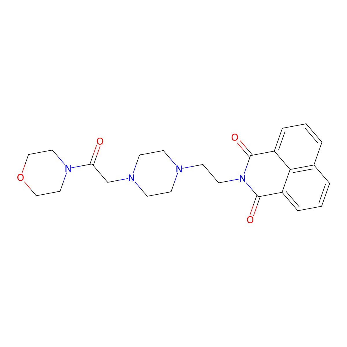 2-(2-(4-(2-morpholino-2-oxoethyl)piperazin-1-yl)ethyl)-1H-benzo[de]isoquinoline-1,3(2H)-dione molecular structure, CAS 2034534-43-3