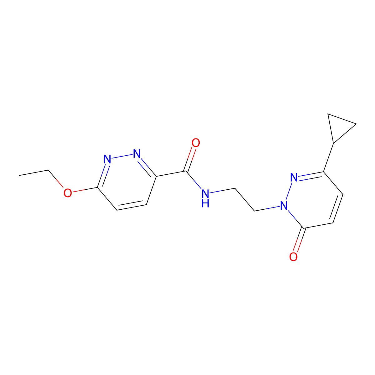 N-(2-(3-cyclopropyl-6-oxopyridazin-1(6H)-yl)ethyl)-6-ethoxypyridazine-3-carboxamide molecular structure, CAS 2034534-77-3