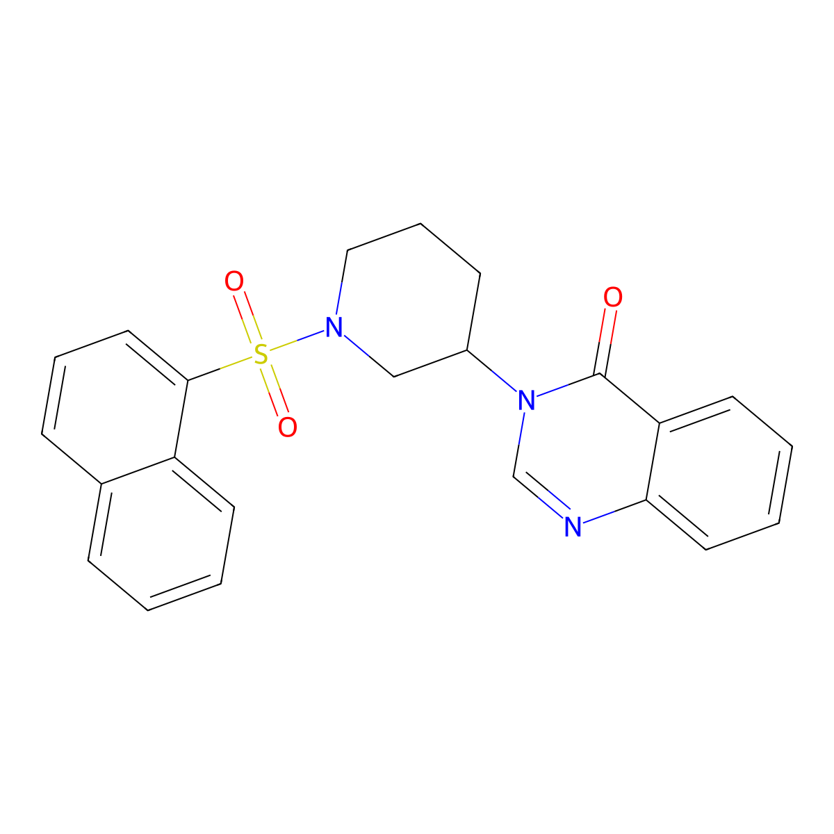 3-(1-(naphthalen-1-ylsulfonyl)piperidin-3-yl)quinazolin-4(3H)-one molecular structure, CAS 2034534-93-3