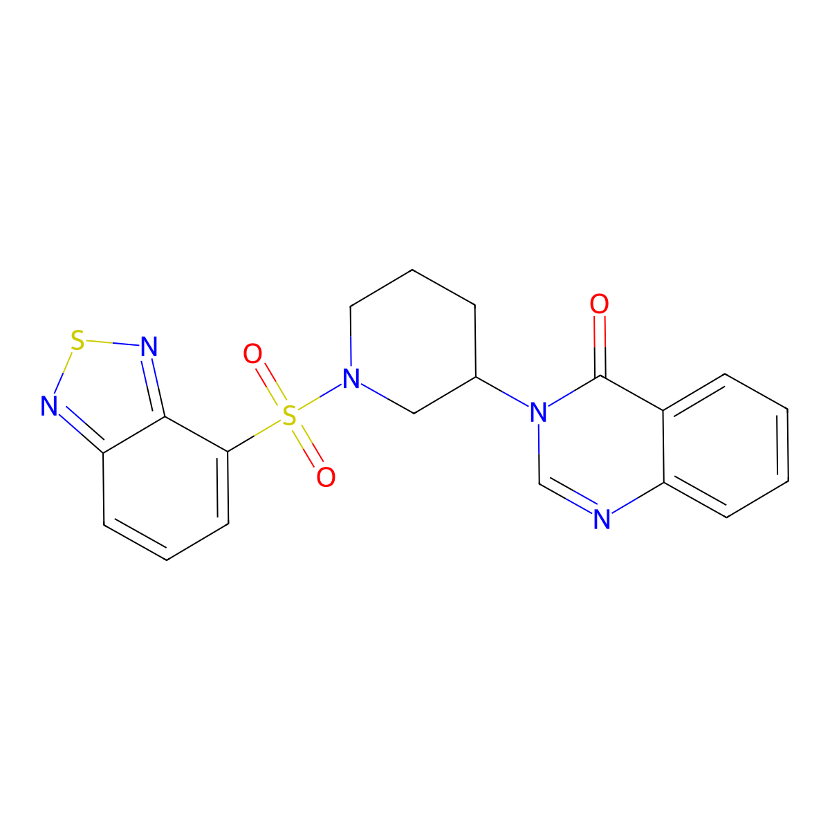 3-(1-(benzo[c][1,2,5]thiadiazol-4-ylsulfonyl)piperidin-3-yl)quinazolin-4(3H)-one molecular structure, CAS 2034535-03-8