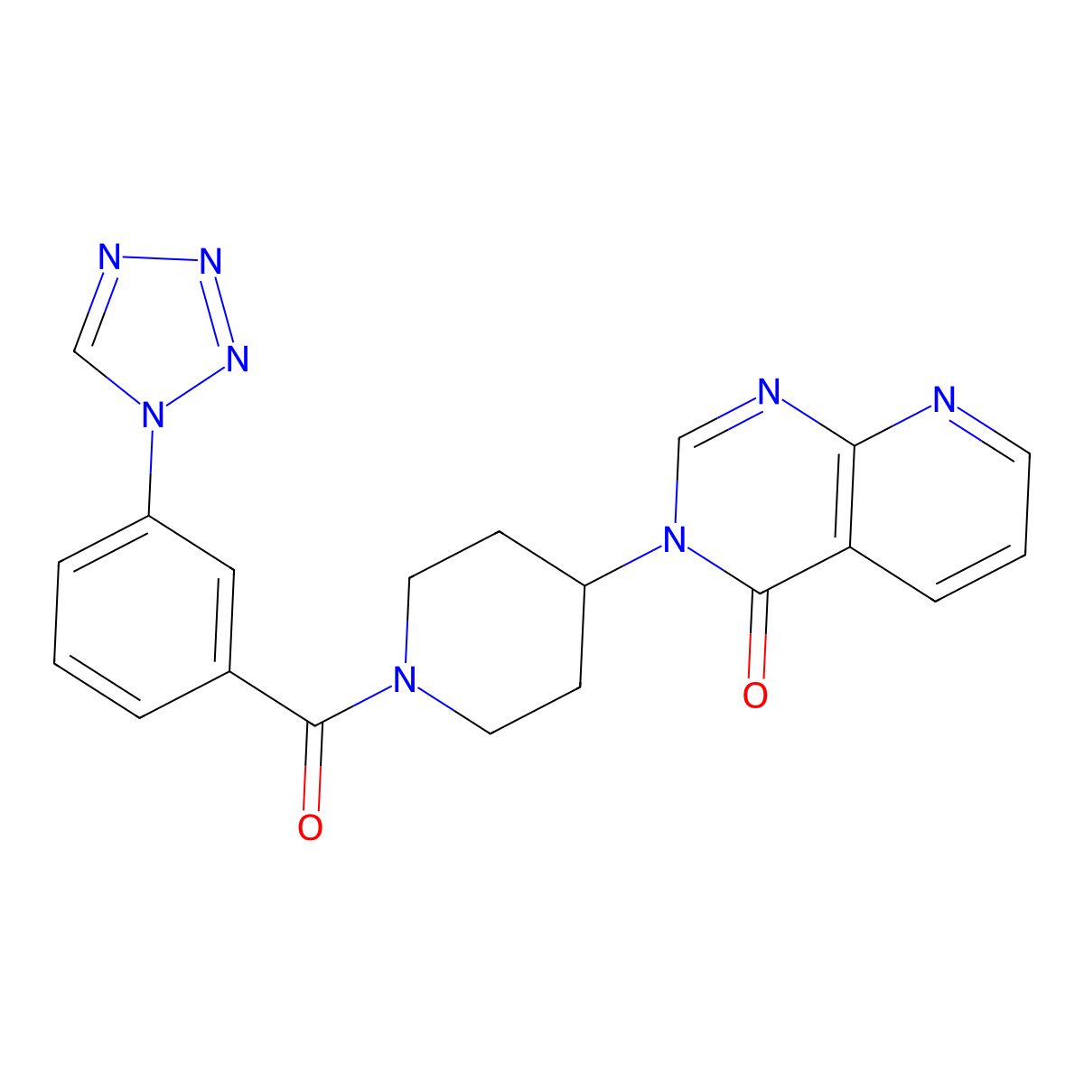 3-(1-(3-(1H-tetrazol-1-yl)benzoyl)piperidin-4-yl)pyrido[2,3-d]pyrimidin-4(3H)-one molecular structure, CAS 2034535-17-4