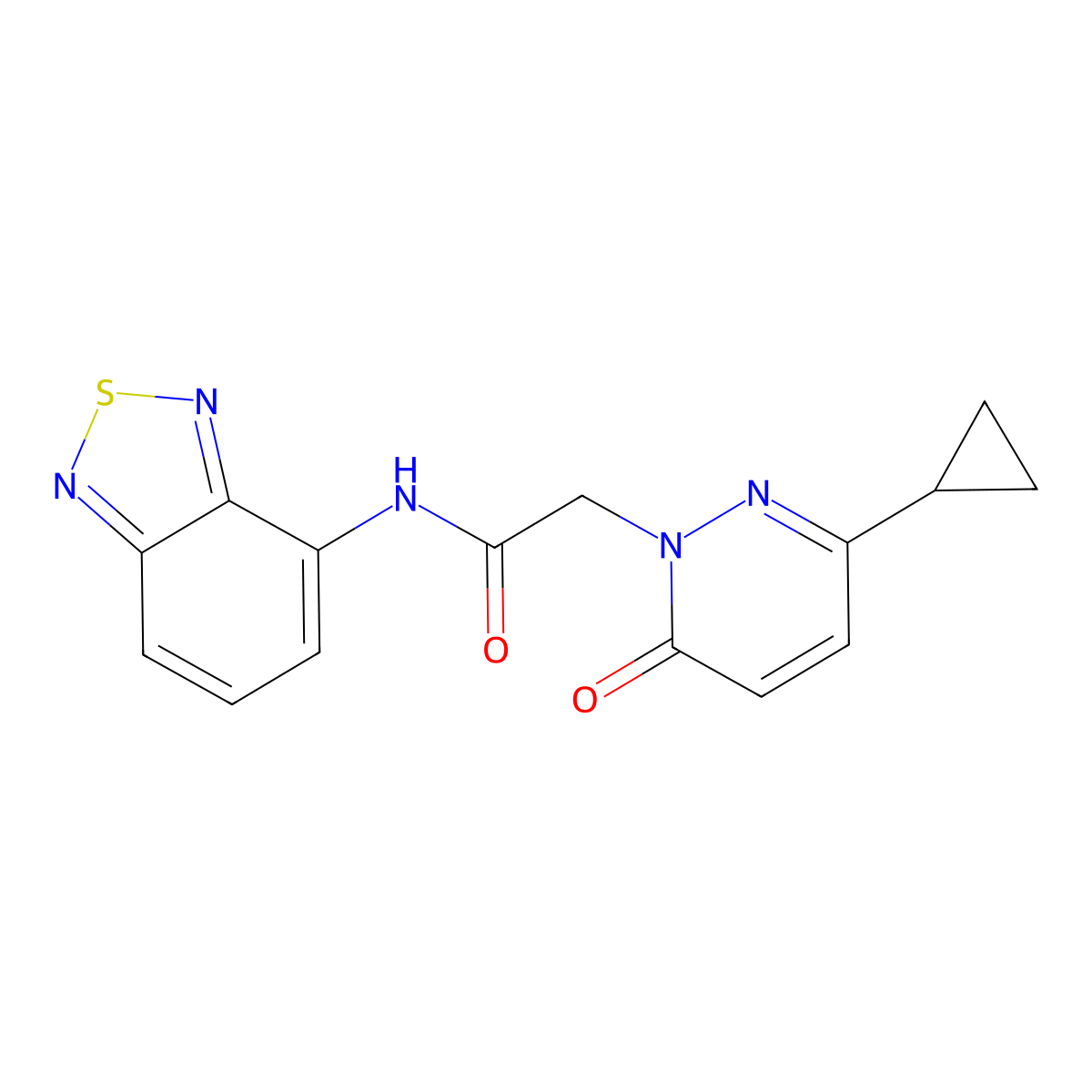 N-(2,1,3-benzothiadiazol-4-yl)-2-(3-cyclopropyl-6-oxo-1,6-dihydropyridazin-1-yl)acetamide molecular structure, CAS 2034535-50-5