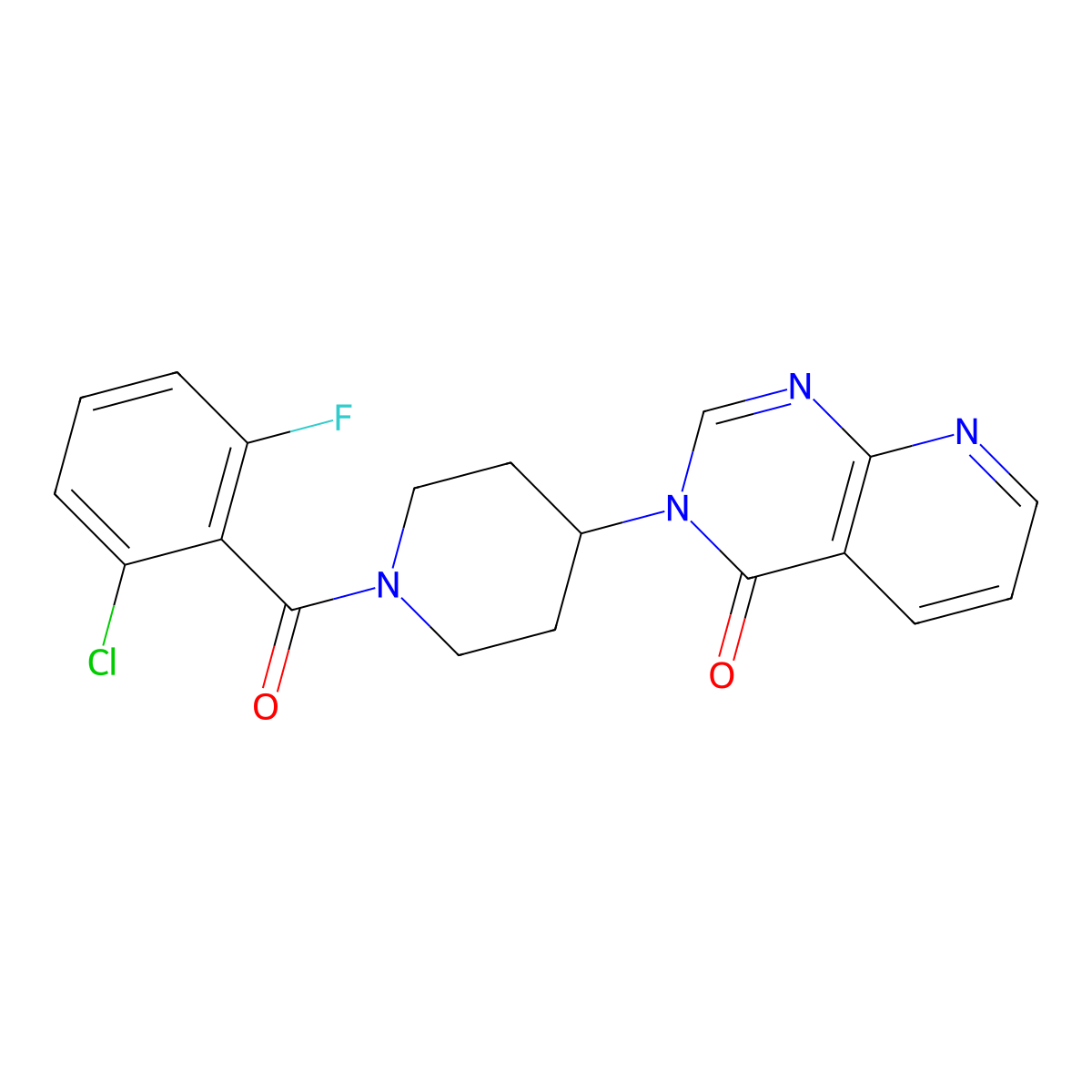 3-(1-(2-chloro-6-fluorobenzoyl)piperidin-4-yl)pyrido[2,3-d]pyrimidin-4(3H)-one molecular structure, CAS 2034535-63-0