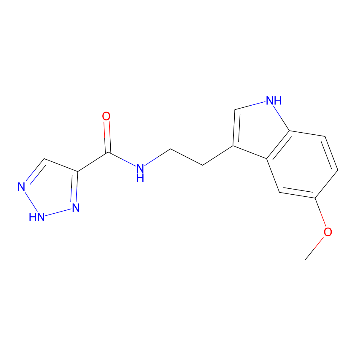 N-[2-(5-methoxy-1H-indol-3-yl)ethyl]-1H-1,2,3-triazole-5-carboxamide molecular structure, CAS 2034535-64-1