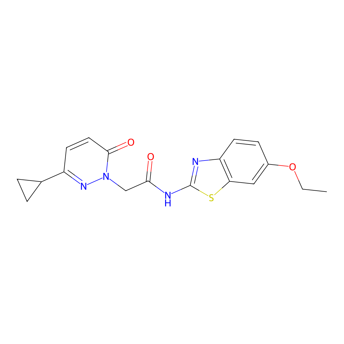 2-(3-cyclopropyl-6-oxopyridazin-1(6H)-yl)-N-(6-ethoxybenzo[d]thiazol-2-yl)acetamide molecular structure, CAS 2034535-65-2
