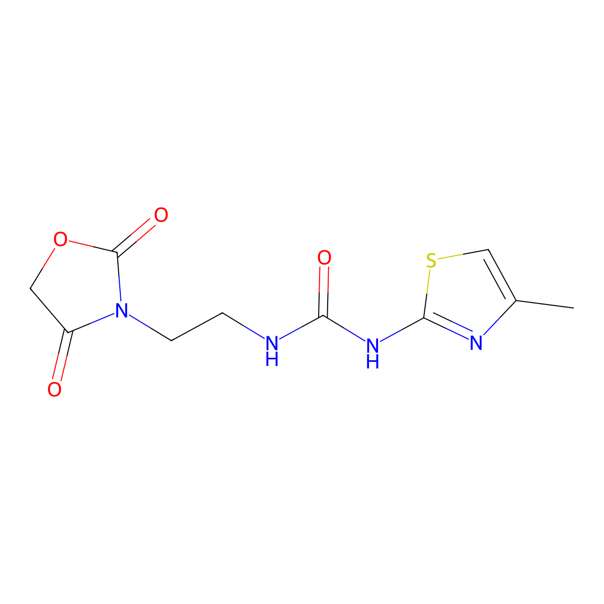 1-(2-(2,4-Dioxooxazolidin-3-yl)ethyl)-3-(4-methylthiazol-2-yl)urea molecular structure, CAS 2034535-74-3
