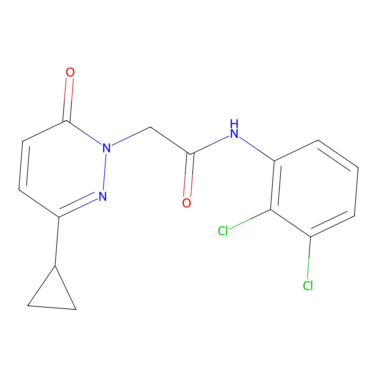 2-(3-cyclopropyl-6-oxopyridazin-1(6H)-yl)-N-(2,3-dichlorophenyl)acetamide molecular structure, CAS 2034535-81-2