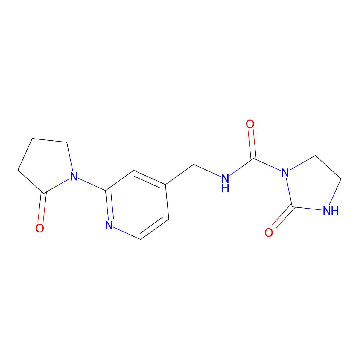 2-oxo-N-{[2-(2-oxopyrrolidin-1-yl)pyridin-4-yl]methyl}imidazolidine-1-carboxamide molecular structure, CAS 2034536-32-6