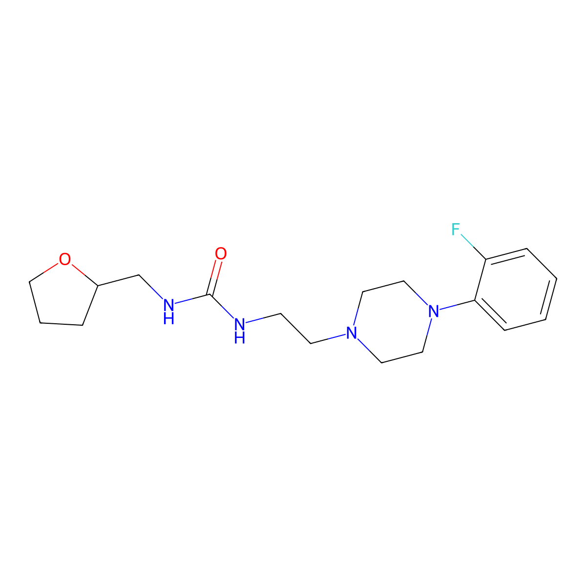 1-(2-(4-(2-Fluorophenyl)piperazin-1-yl)ethyl)-3-((tetrahydrofuran-2-yl)methyl)urea molecular structure, CAS 2034536-64-4