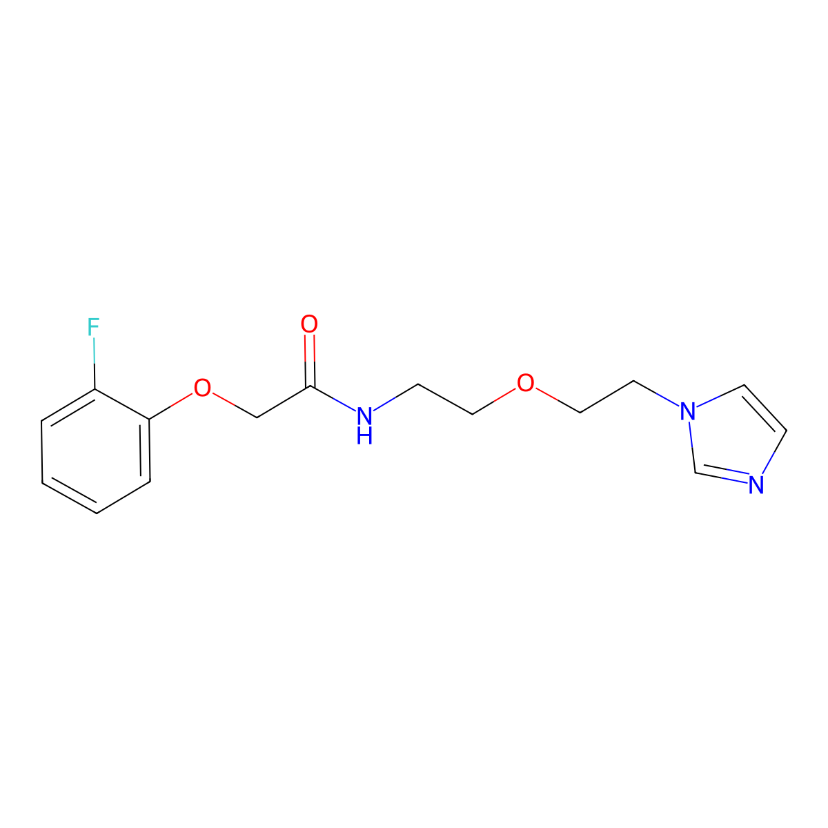 N-(2-(2-(1H-imidazol-1-yl)ethoxy)ethyl)-2-(2-fluorophenoxy)acetamide molecular structure, CAS 2034537-21-6