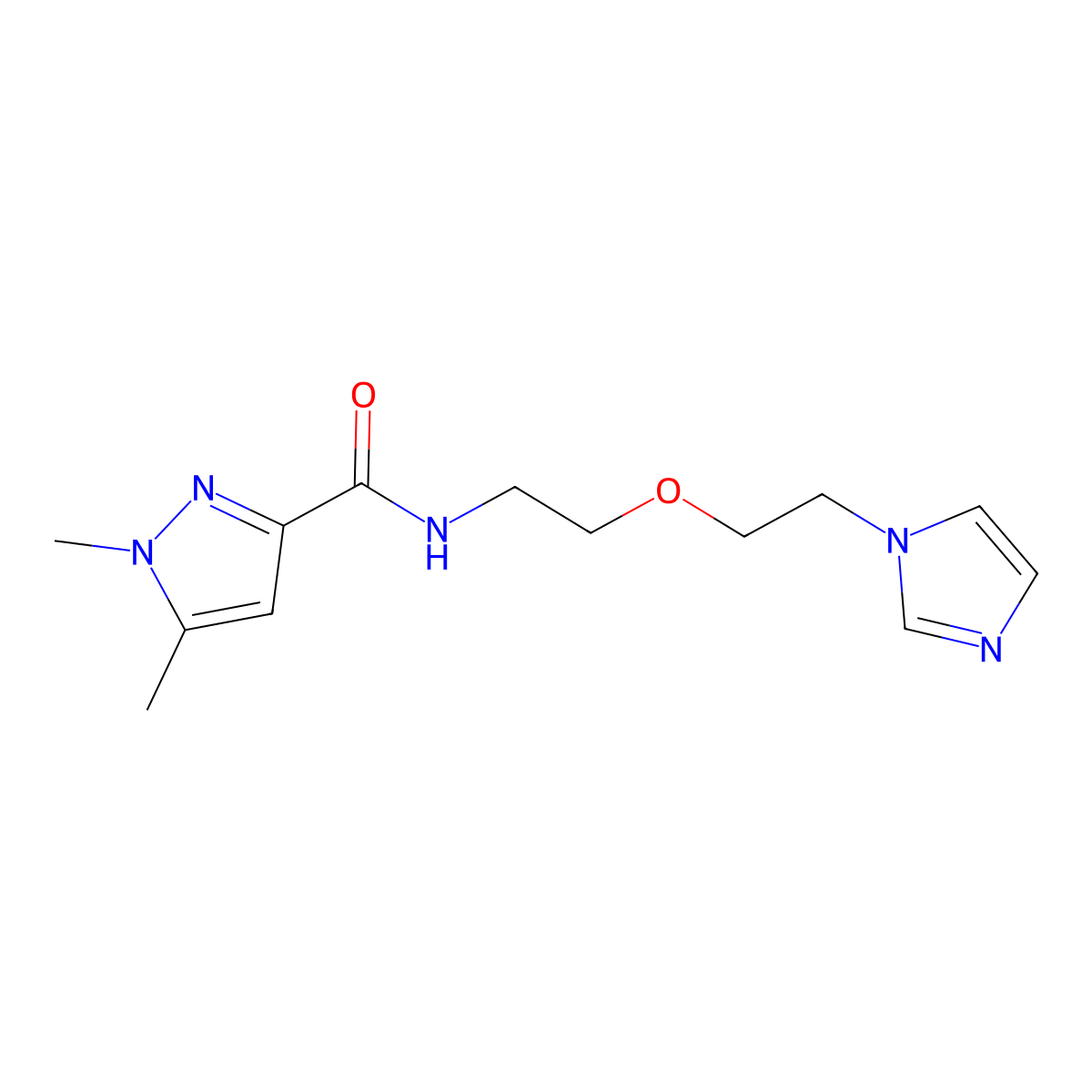 N-{2-[2-(1H-imidazol-1-yl)ethoxy]ethyl}-1,5-dimethyl-1H-pyrazole-3-carboxamide molecular structure, CAS 2034537-68-1