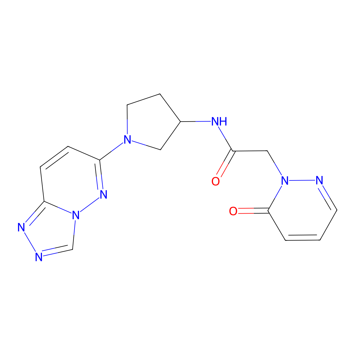 N-(1-([1,2,4]triazolo[4,3-b]pyridazin-6-yl)pyrrolidin-3-yl)-2-(6-oxopyridazin-1(6H)-yl)acetamide molecular structure, CAS 2034537-79-4