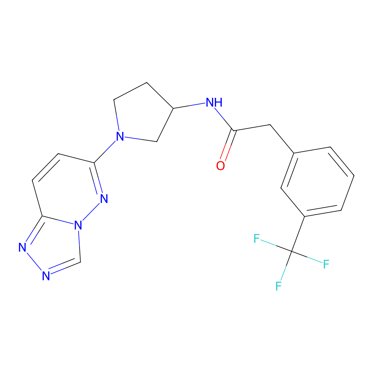 N-(1-{[1,2,4]triazolo[4,3-b]pyridazin-6-yl}pyrrolidin-3-yl)-2-[3-(trifluoromethyl)phenyl]acetamide molecular structure, CAS 2034537-85-2