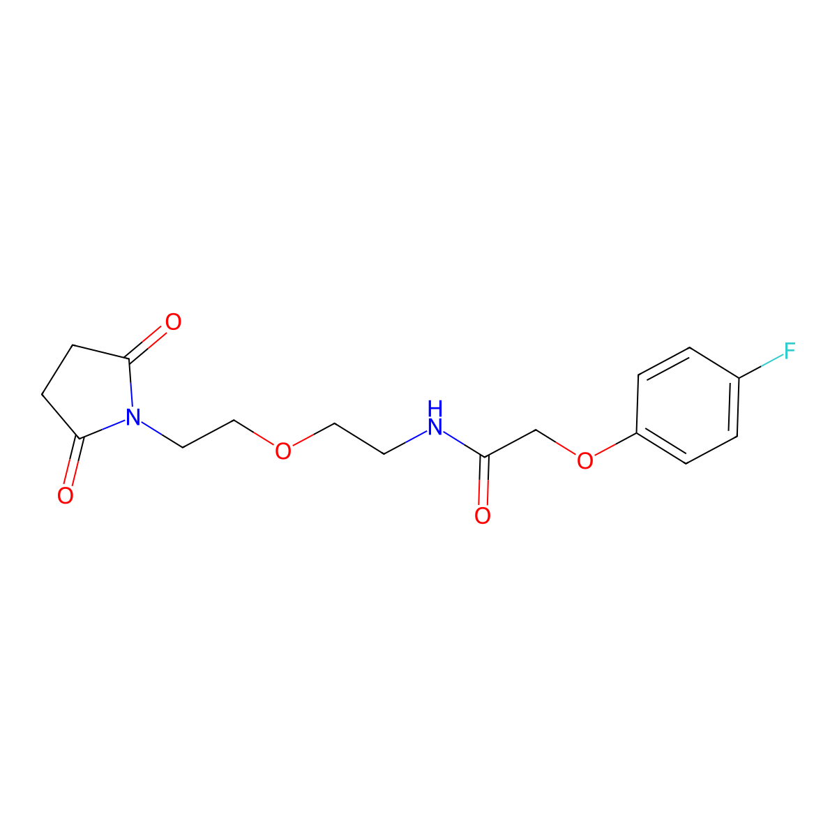 N-{2-[2-(2,5-dioxopyrrolidin-1-yl)ethoxy]ethyl}-2-(4-fluorophenoxy)acetamide molecular structure, CAS 2034537-96-5