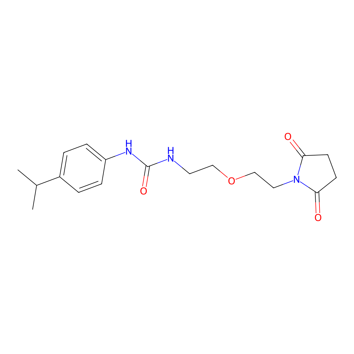 1-(2-(2-(2,5-Dioxopyrrolidin-1-yl)ethoxy)ethyl)-3-(4-isopropylphenyl)urea molecular structure, CAS 2034538-92-4