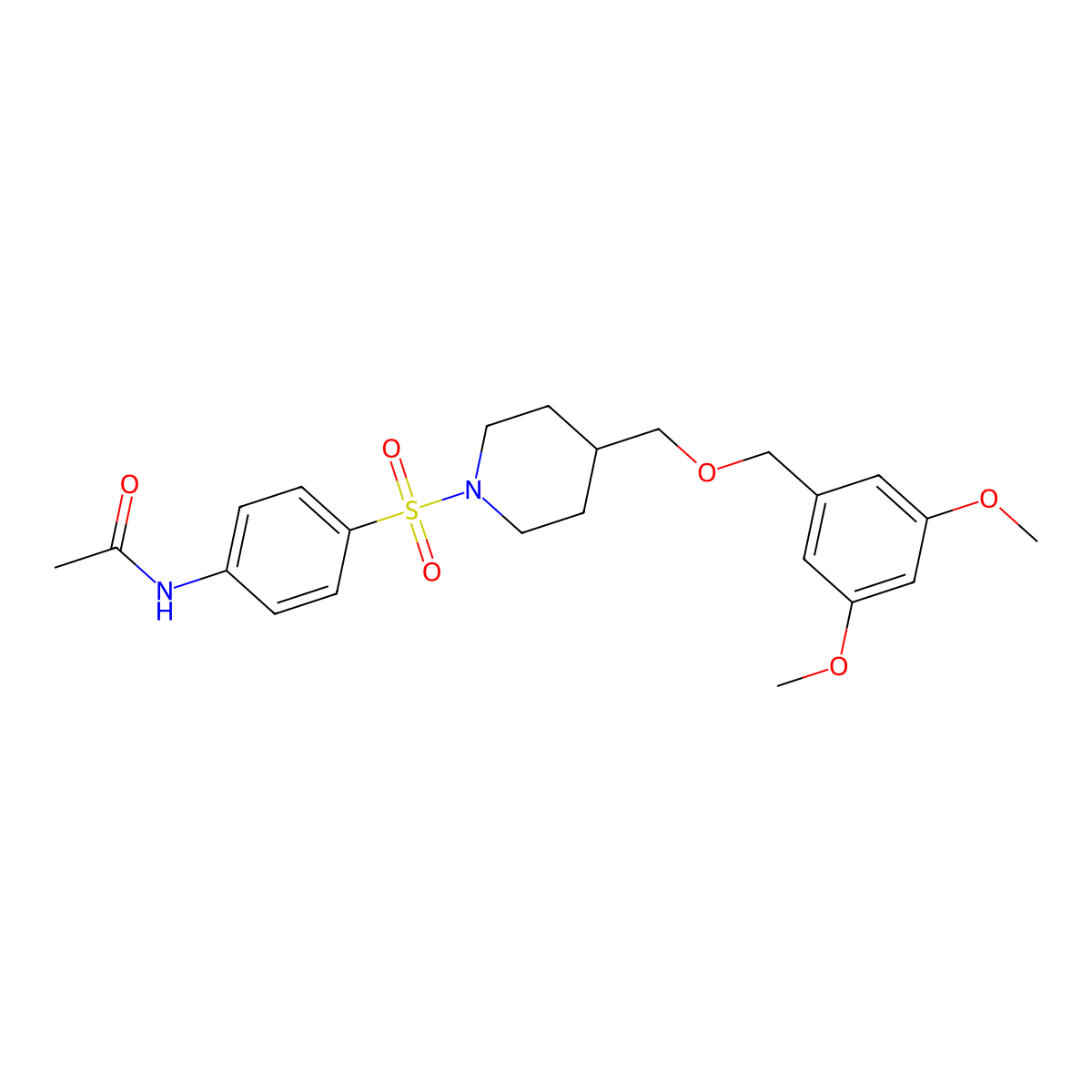 N-(4-((4-(((3,5-dimethoxybenzyl)oxy)methyl)piperidin-1-yl)sulfonyl)phenyl)acetamide molecular structure, CAS 2034538-99-1
