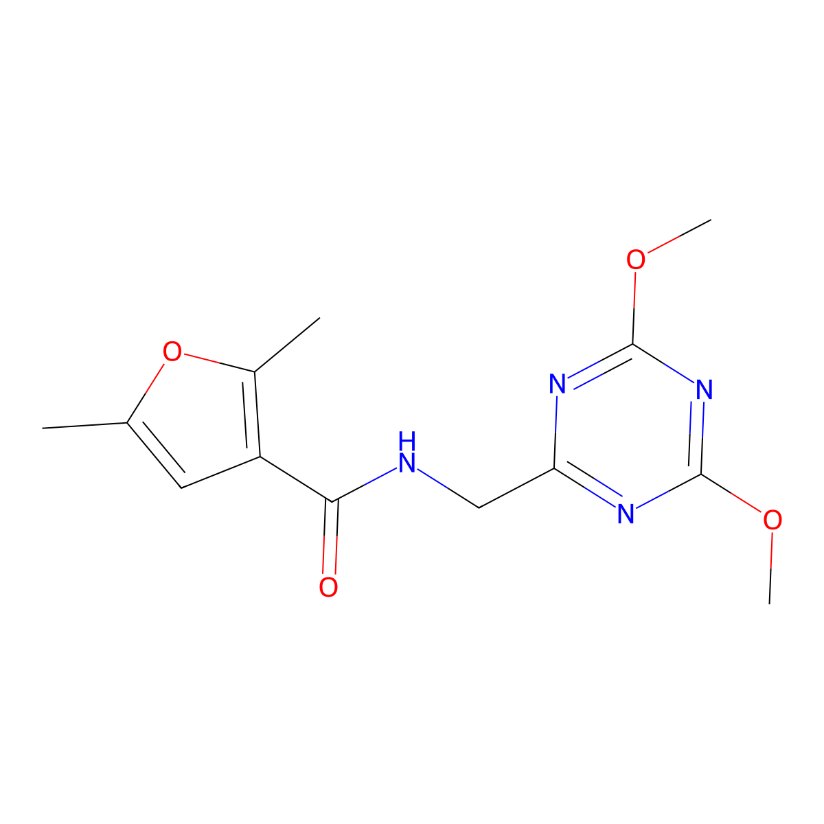 N-[(4,6-dimethoxy-1,3,5-triazin-2-yl)methyl]-2,5-dimethylfuran-3-carboxamide molecular structure, CAS 2034539-10-9