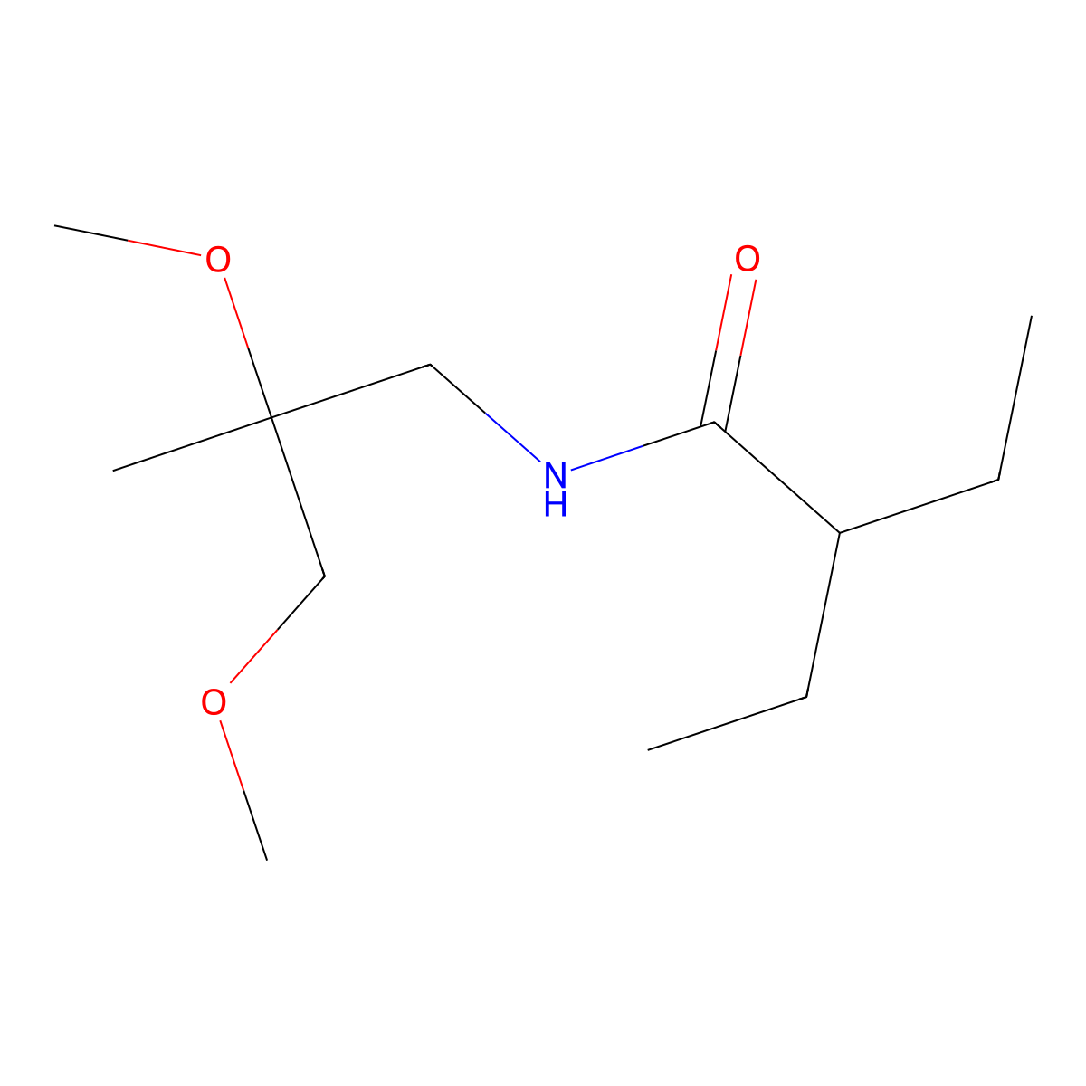 N-(2,3-dimethoxy-2-methylpropyl)-2-ethylbutanamide molecular structure, CAS 2034539-89-2