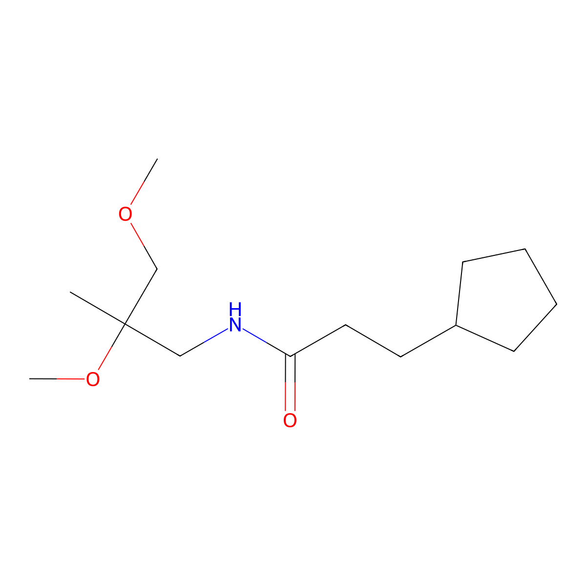 3-cyclopentyl-N-(2,3-dimethoxy-2-methylpropyl)propanamide molecular structure, CAS 2034539-93-8