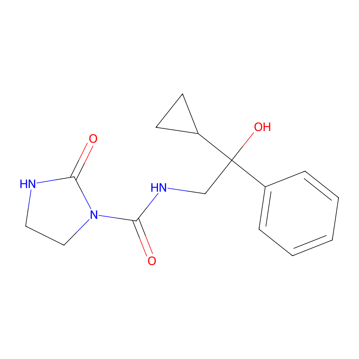 N-(2-cyclopropyl-2-hydroxy-2-phenylethyl)-2-oxoimidazolidine-1-carboxamide molecular structure, CAS 2034540-10-6