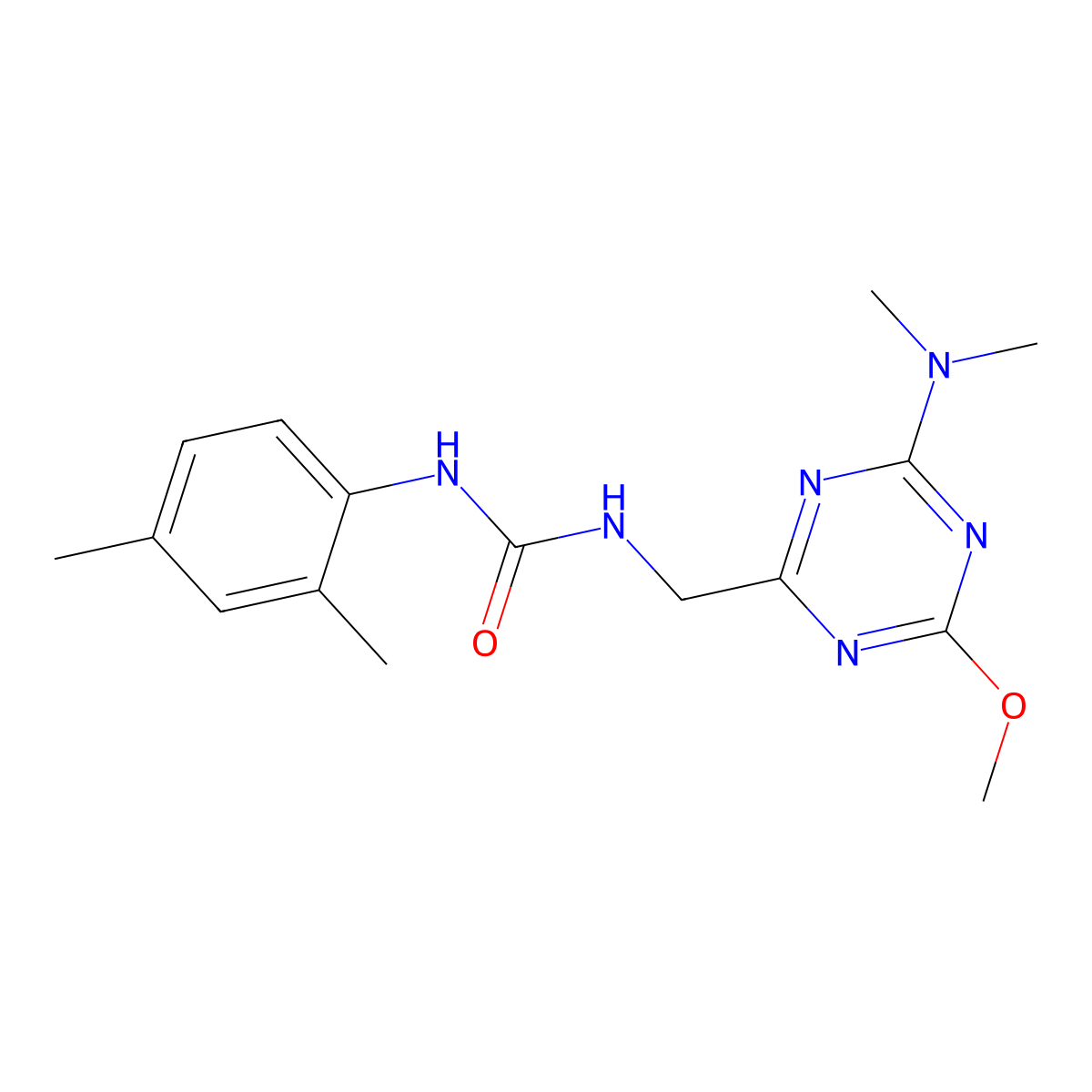 1-((4-(Dimethylamino)-6-methoxy-1,3,5-triazin-2-yl)methyl)-3-(2,4-dimethylphenyl)urea molecular structure, CAS 2034540-28-6