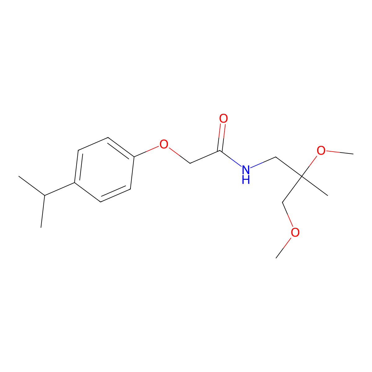 N-(2,3-dimethoxy-2-methylpropyl)-2-(4-isopropylphenoxy)acetamide molecular structure, CAS 2034540-37-7