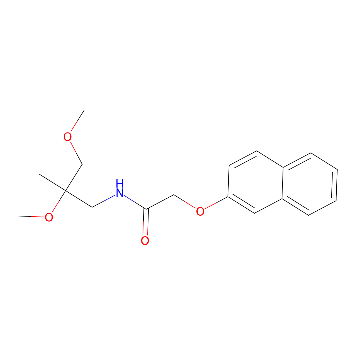 N-(2,3-dimethoxy-2-methylpropyl)-2-(naphthalen-2-yloxy)acetamide molecular structure, CAS 2034540-44-6