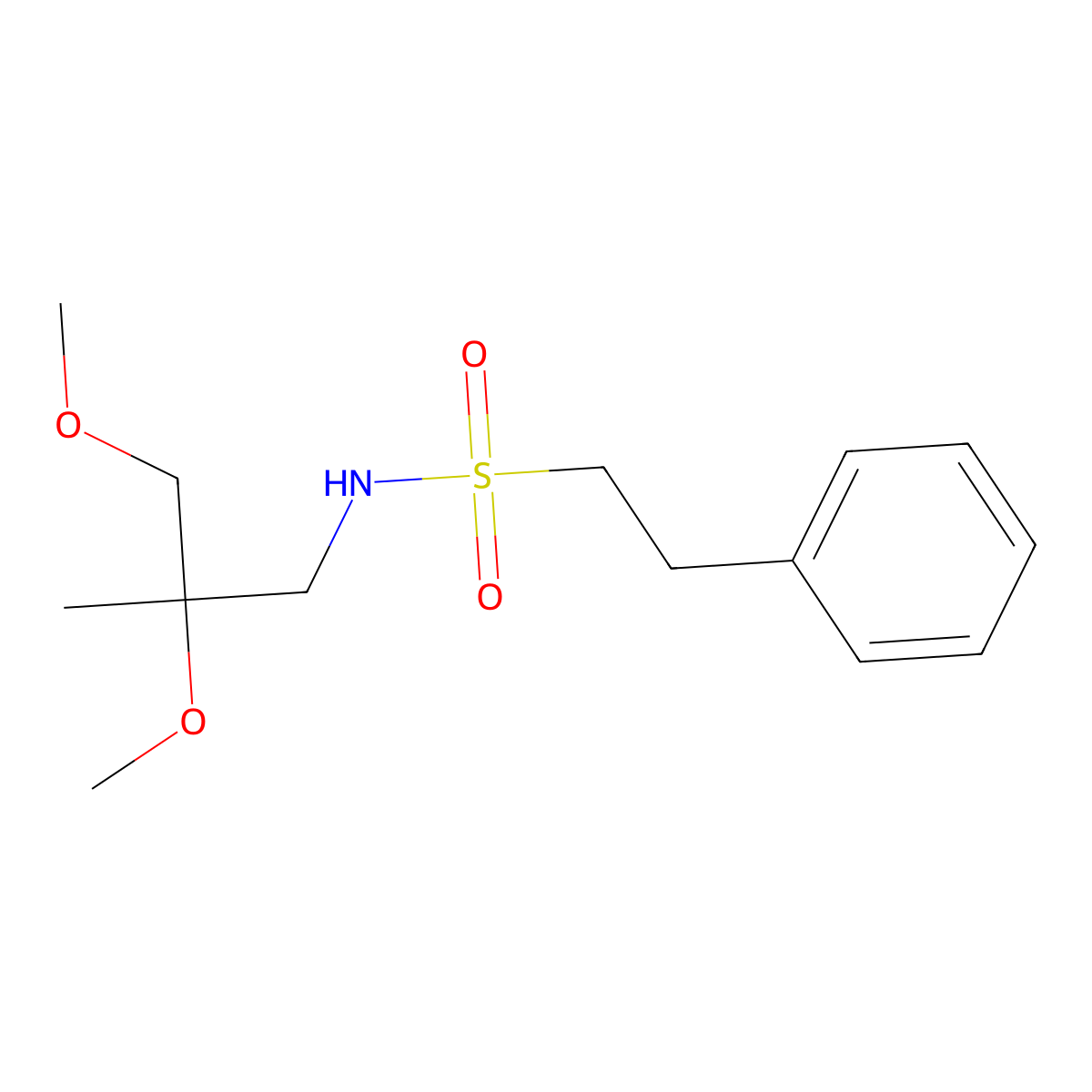 N-(2,3-dimethoxy-2-methylpropyl)-2-phenylethane-1-sulfonamide molecular structure, CAS 2034540-58-2