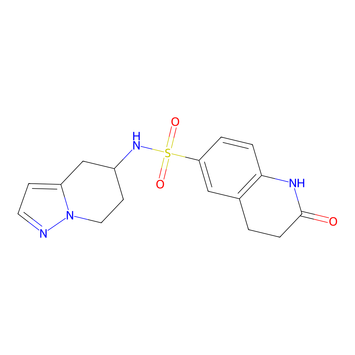 2-oxo-N-(4,5,6,7-tetrahydropyrazolo[1,5-a]pyridin-5-yl)-1,2,3,4-tetrahydroquinoline-6-sulfonamide molecular structure, CAS 2034540-93-5