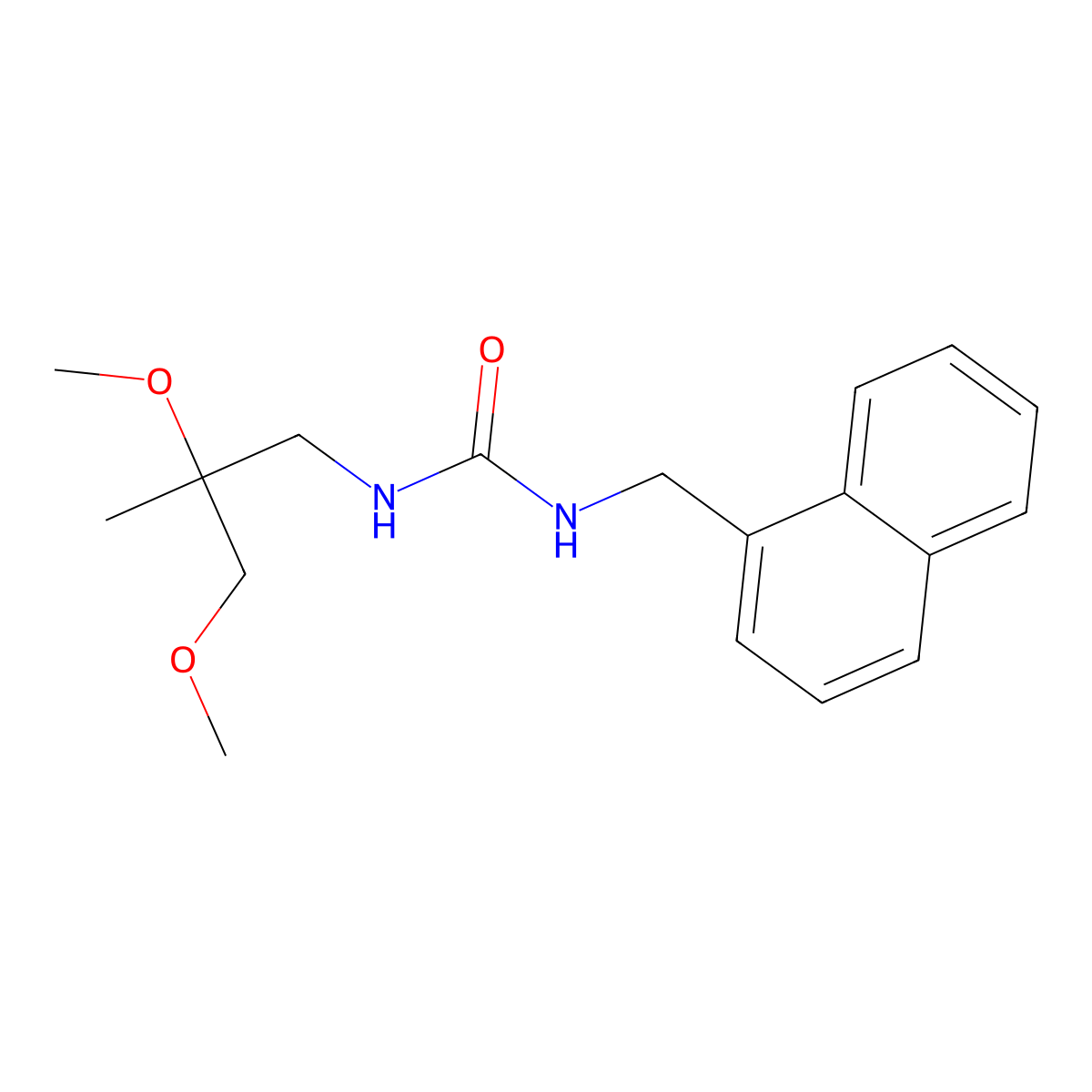 1-(2,3-Dimethoxy-2-methylpropyl)-3-(naphthalen-1-ylmethyl)urea molecular structure, CAS 2034541-03-0