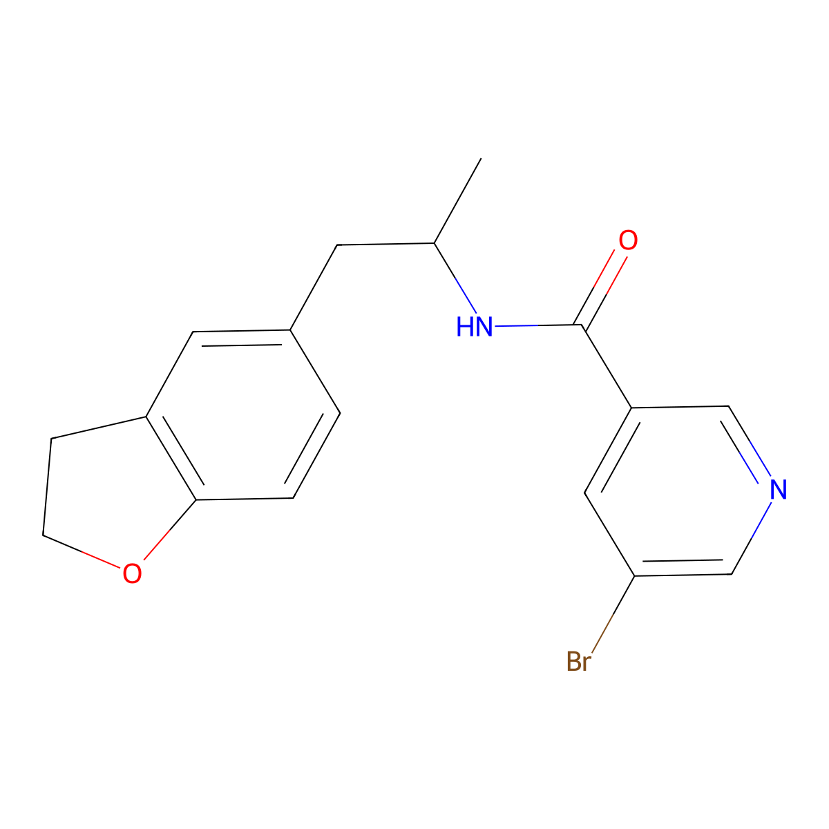 5-bromo-N-(1-(2,3-dihydrobenzofuran-5-yl)propan-2-yl)nicotinamide molecular structure, CAS 2034541-64-3