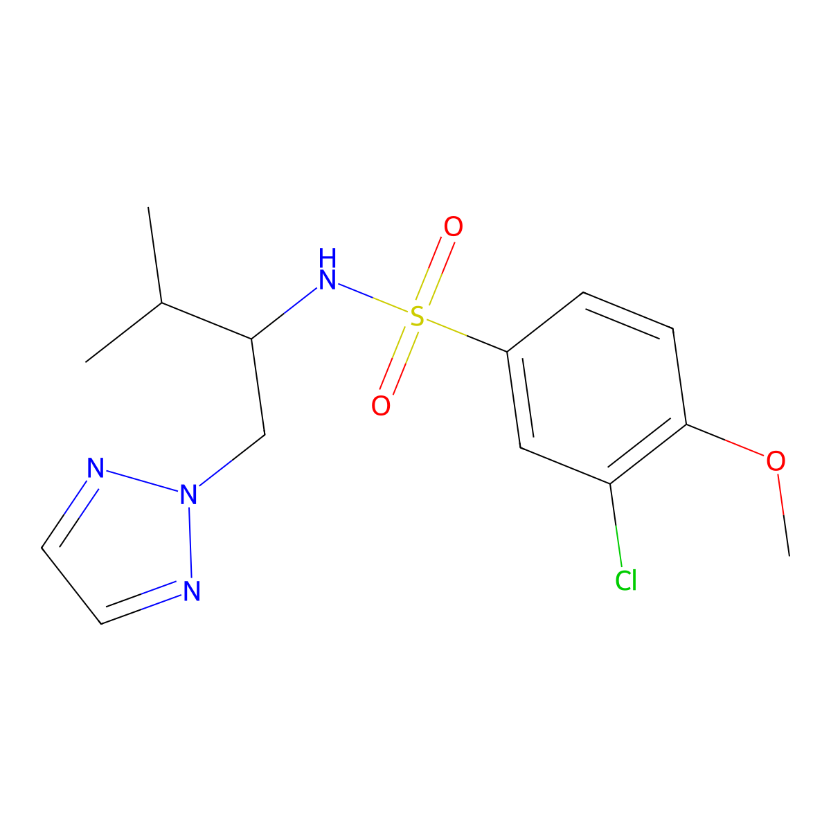 3-chloro-4-methoxy-N-(3-methyl-1-(2H-1,2,3-triazol-2-yl)butan-2-yl)benzenesulfonamide molecular structure, CAS 2034541-87-0