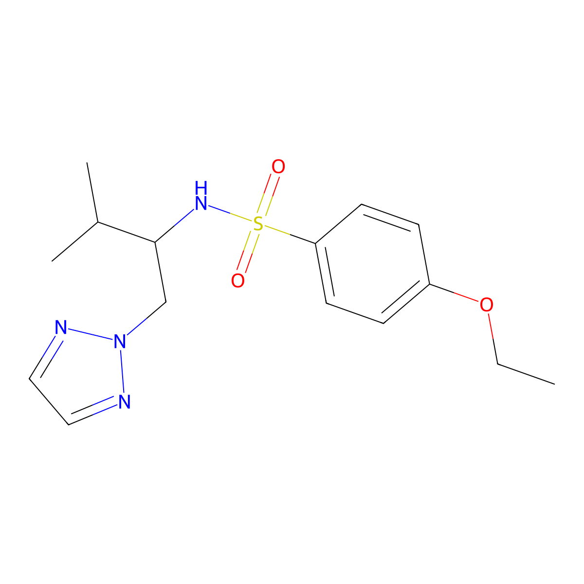 4-ethoxy-N-(3-methyl-1-(2H-1,2,3-triazol-2-yl)butan-2-yl)benzenesulfonamide molecular structure, CAS 2034541-98-3