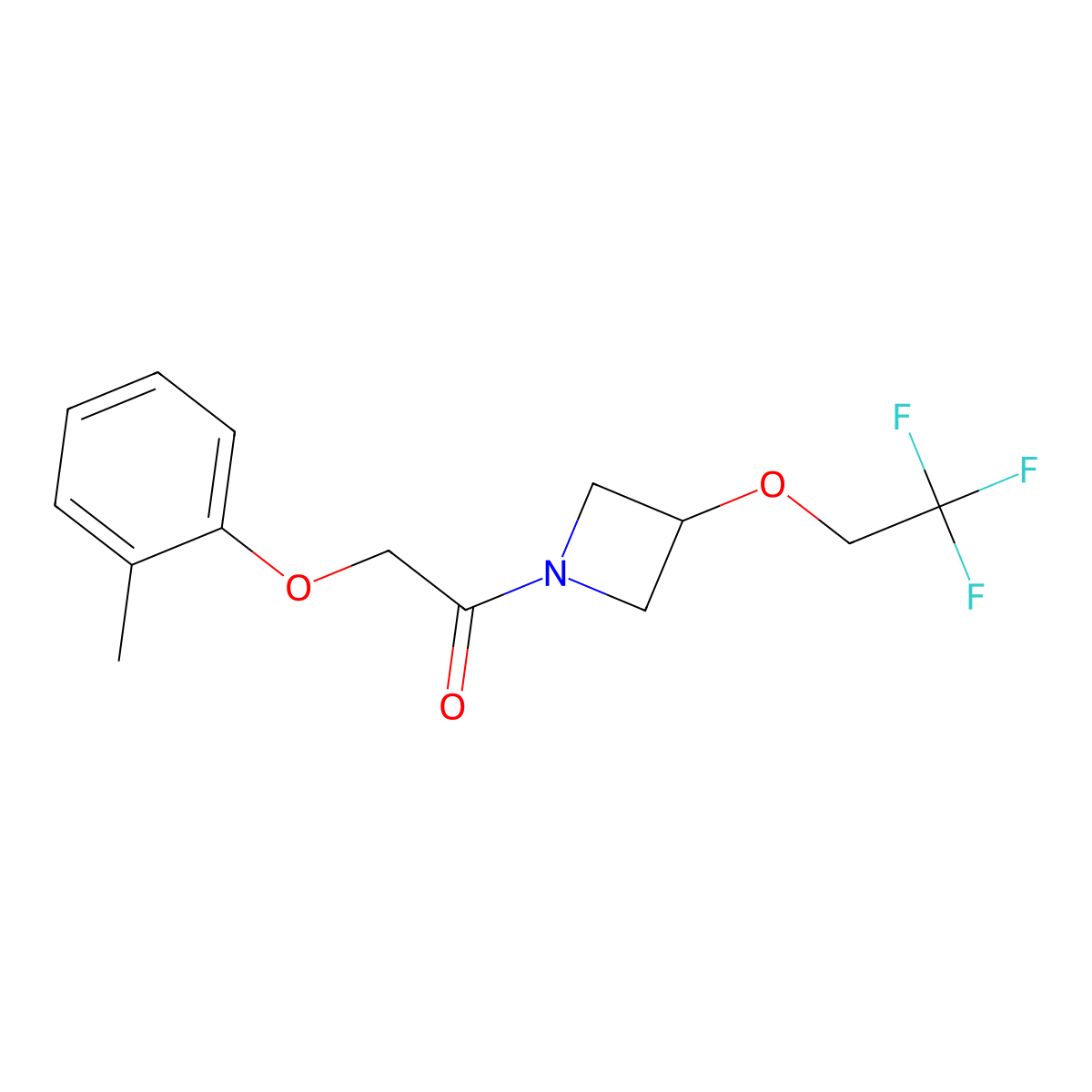 2-(o-Tolyloxy)-1-(3-(2,2,2-trifluoroethoxy)azetidin-1-yl)ethanone molecular structure, CAS 2034542-47-5