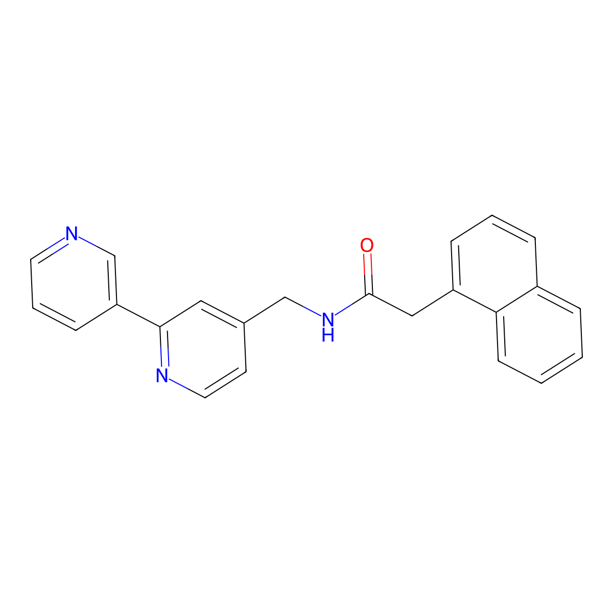 N-([2,3'-bipyridin]-4-ylmethyl)-2-(naphthalen-1-yl)acetamide molecular structure, CAS 2034542-76-0