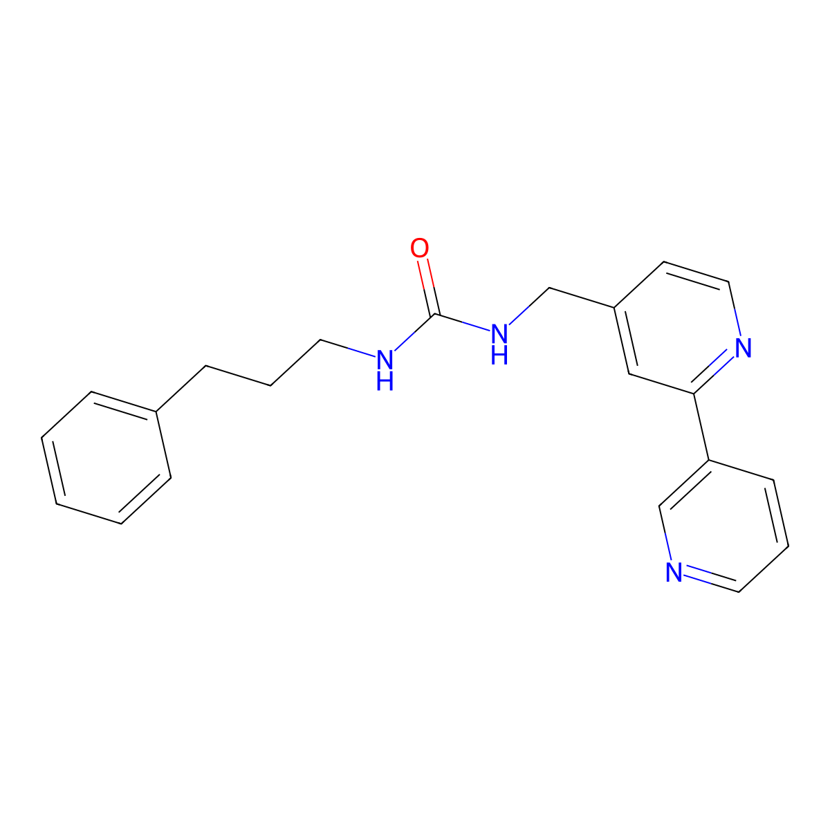 3-({[2,3'-Bipyridine]-4-yl}methyl)-1-(3-phenylpropyl)urea molecular structure, CAS 2034542-99-7