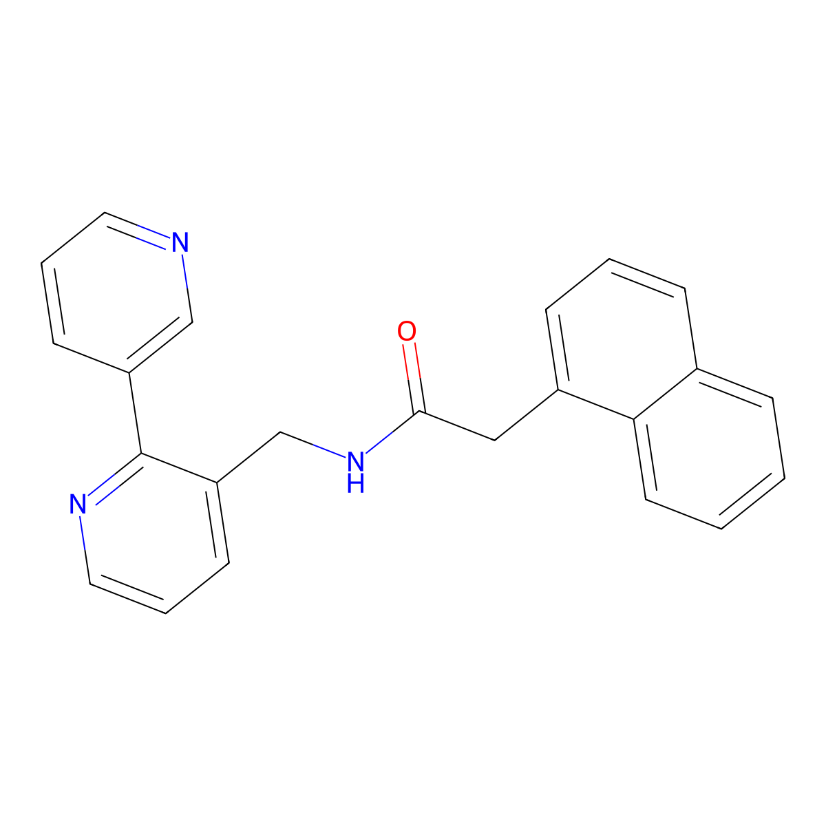 N-([2,3'-bipyridin]-3-ylmethyl)-2-(naphthalen-1-yl)acetamide molecular structure, CAS 2034543-23-0