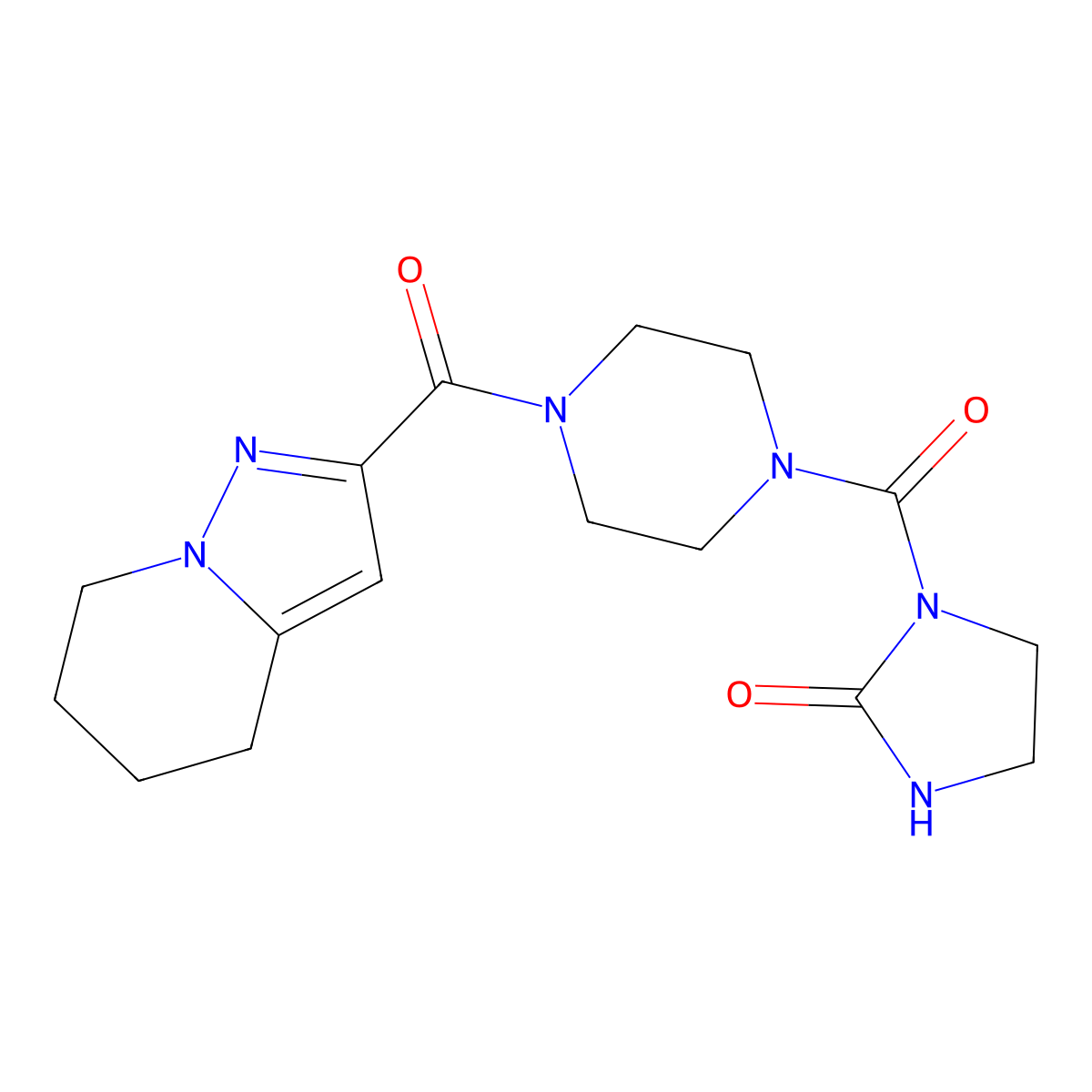 1-(4-(4,5,6,7-Tetrahydropyrazolo[1,5-a]pyridine-2-carbonyl)piperazine-1-carbonyl)imidazolidin-2-one molecular structure, CAS 2034543-28-5