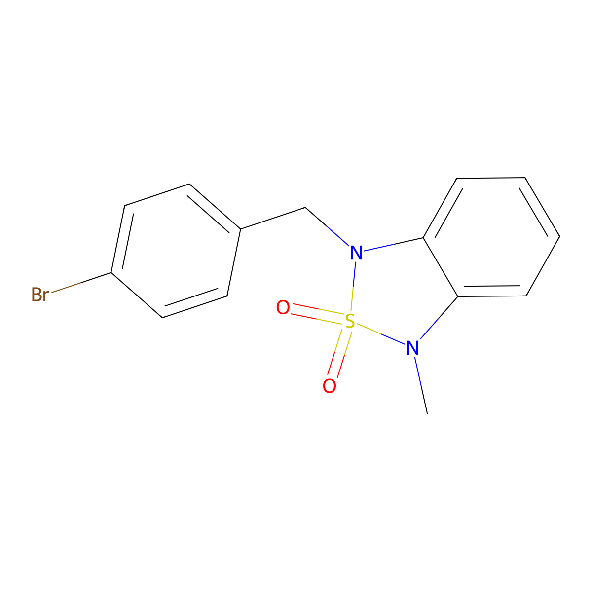1-(4-Bromobenzyl)-3-methyl-1,3-dihydrobenzo[c][1,2,5]thiadiazole 2,2-dioxide molecular structure, CAS 2034543-58-1