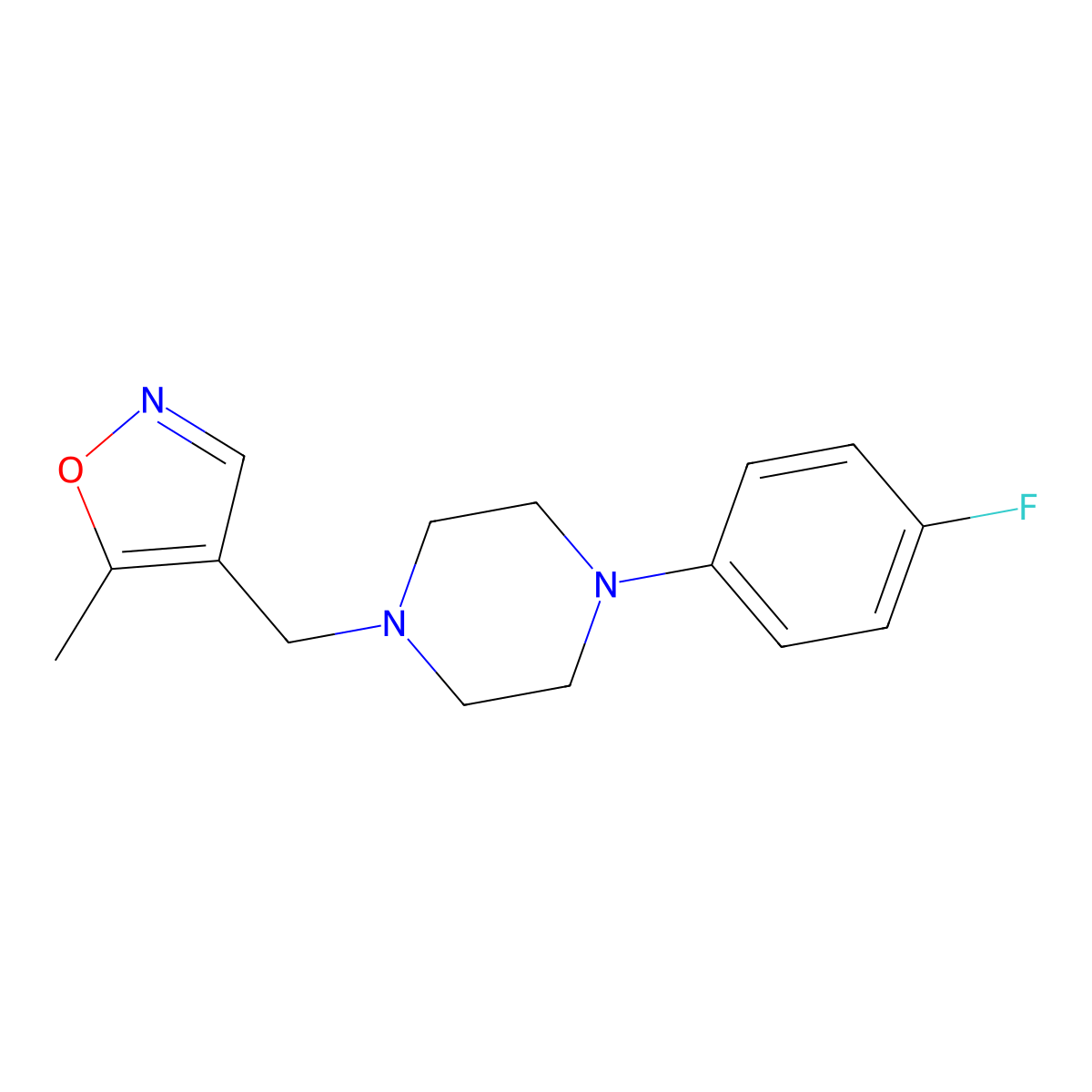 4-((4-(4-Fluorophenyl)piperazin-1-yl)methyl)-5-methylisoxazole molecular structure, CAS 2034544-27-7