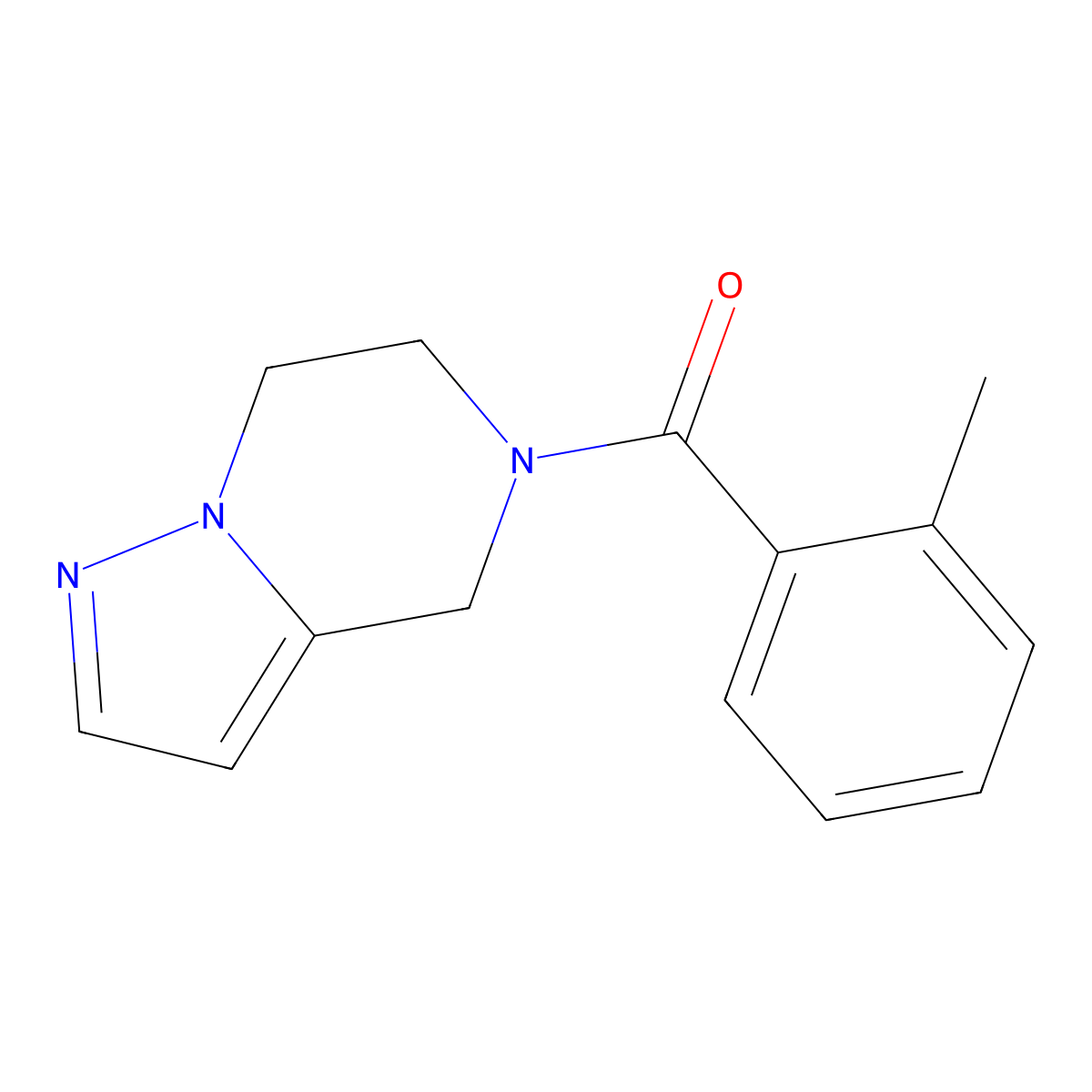(6,7-dihydropyrazolo[1,5-a]pyrazin-5(4H)-yl)(o-tolyl)methanone molecular structure, CAS 2034544-80-2