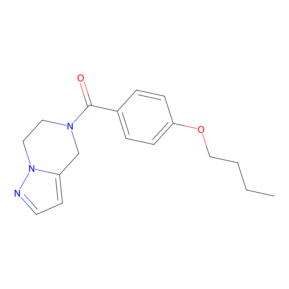 (4-butoxyphenyl)(6,7-dihydropyrazolo[1,5-a]pyrazin-5(4H)-yl)methanone molecular structure, CAS 2034544-94-8