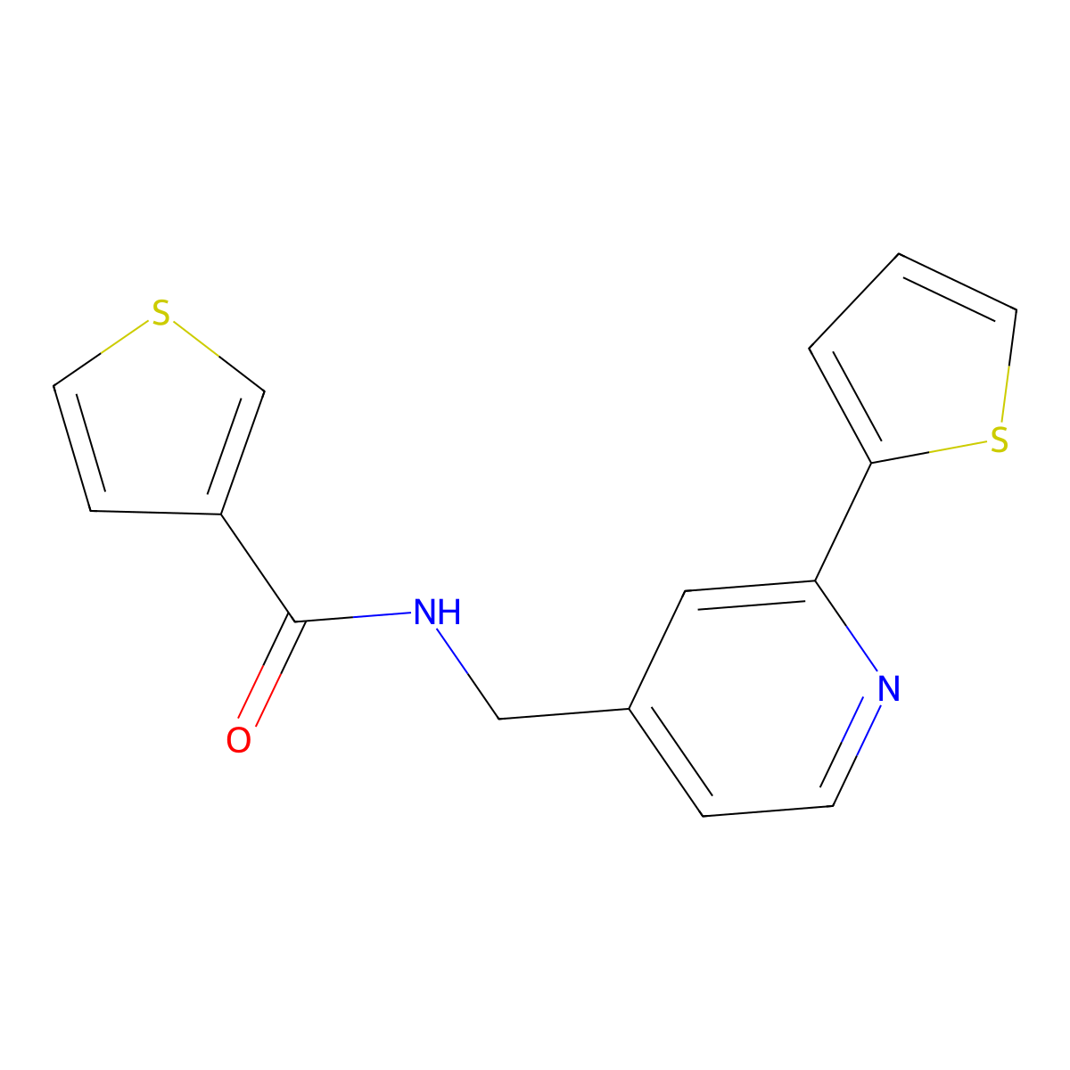 N-((2-(thiophen-2-yl)pyridin-4-yl)methyl)thiophene-3-carboxamide molecular structure, CAS 2034545-03-2