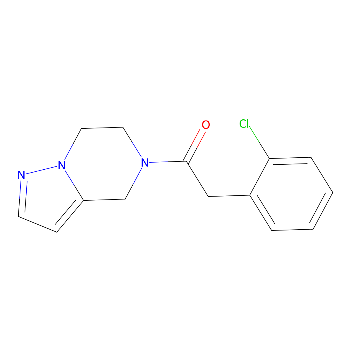 2-(2-chlorophenyl)-1-(6,7-dihydropyrazolo[1,5-a]pyrazin-5(4H)-yl)ethanone molecular structure, CAS 2034545-30-5