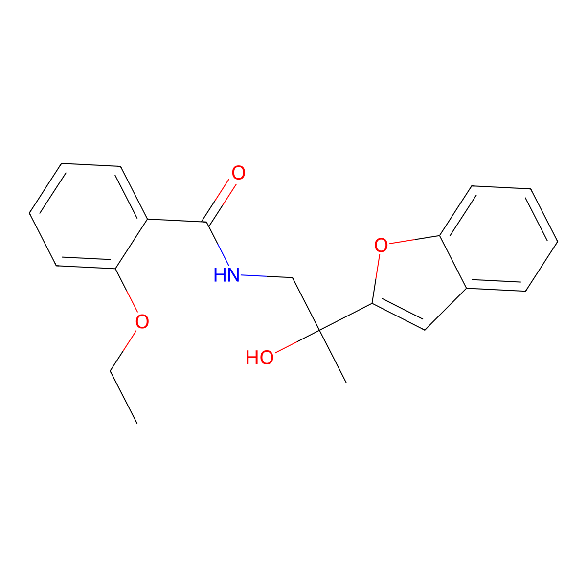 N-(2-(benzofuran-2-yl)-2-hydroxypropyl)-2-ethoxybenzamide molecular structure, CAS 2034545-41-8