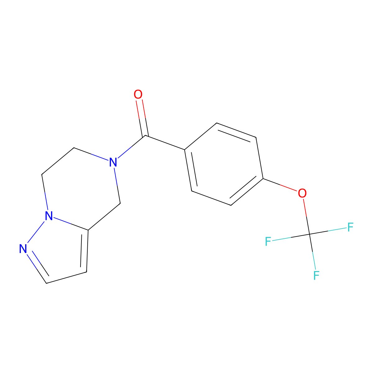 (6,7-dihydropyrazolo[1,5-a]pyrazin-5(4H)-yl)(4-(trifluoromethoxy)phenyl)methanone molecular structure, CAS 2034545-55-4