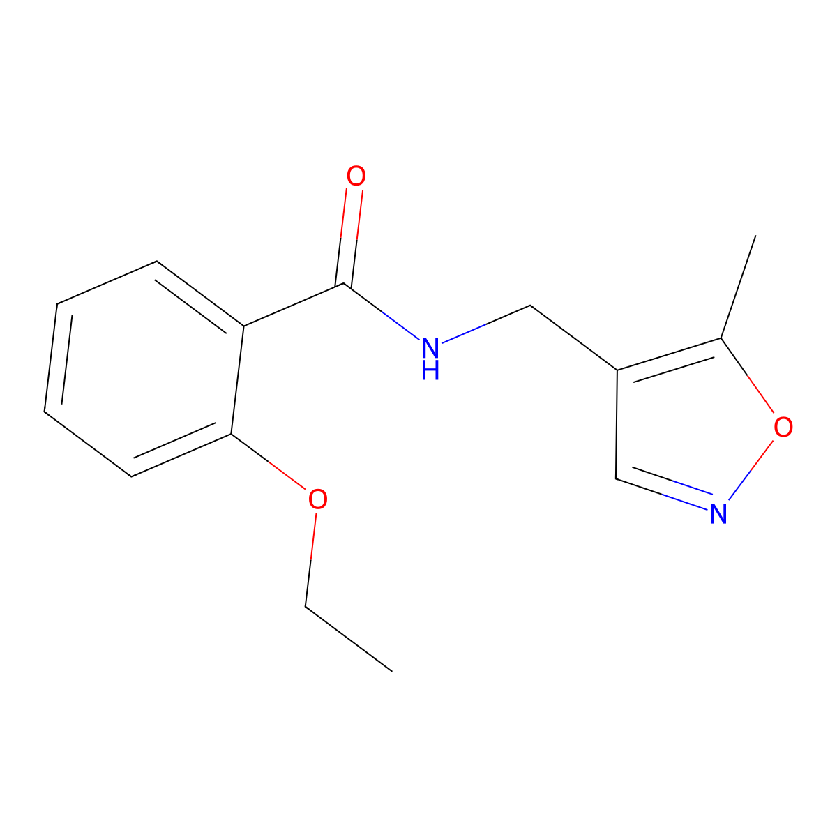 2-ethoxy-N-((5-methylisoxazol-4-yl)methyl)benzamide molecular structure, CAS 2034545-56-5