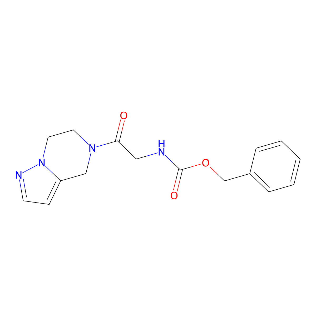 benzyl (2-(6,7-dihydropyrazolo[1,5-a]pyrazin-5(4H)-yl)-2-oxoethyl)carbamate molecular structure, CAS 2034545-59-8