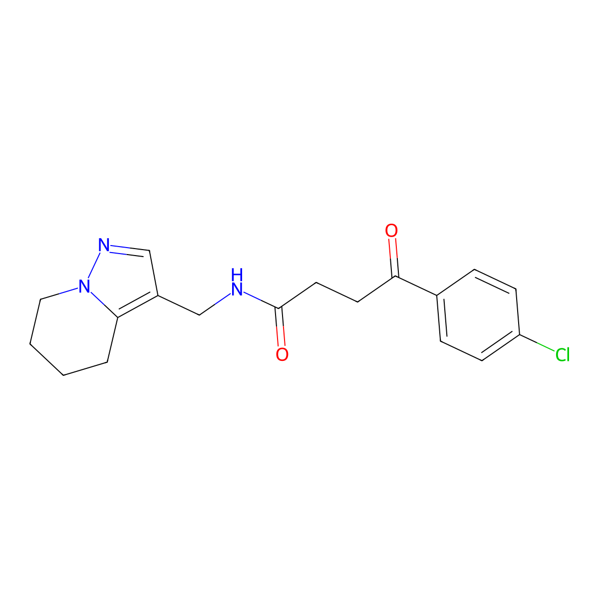 4-(4-chlorophenyl)-4-oxo-N-((4,5,6,7-tetrahydropyrazolo[1,5-a]pyridin-3-yl)methyl)butanamide molecular structure, CAS 2034546-12-6
