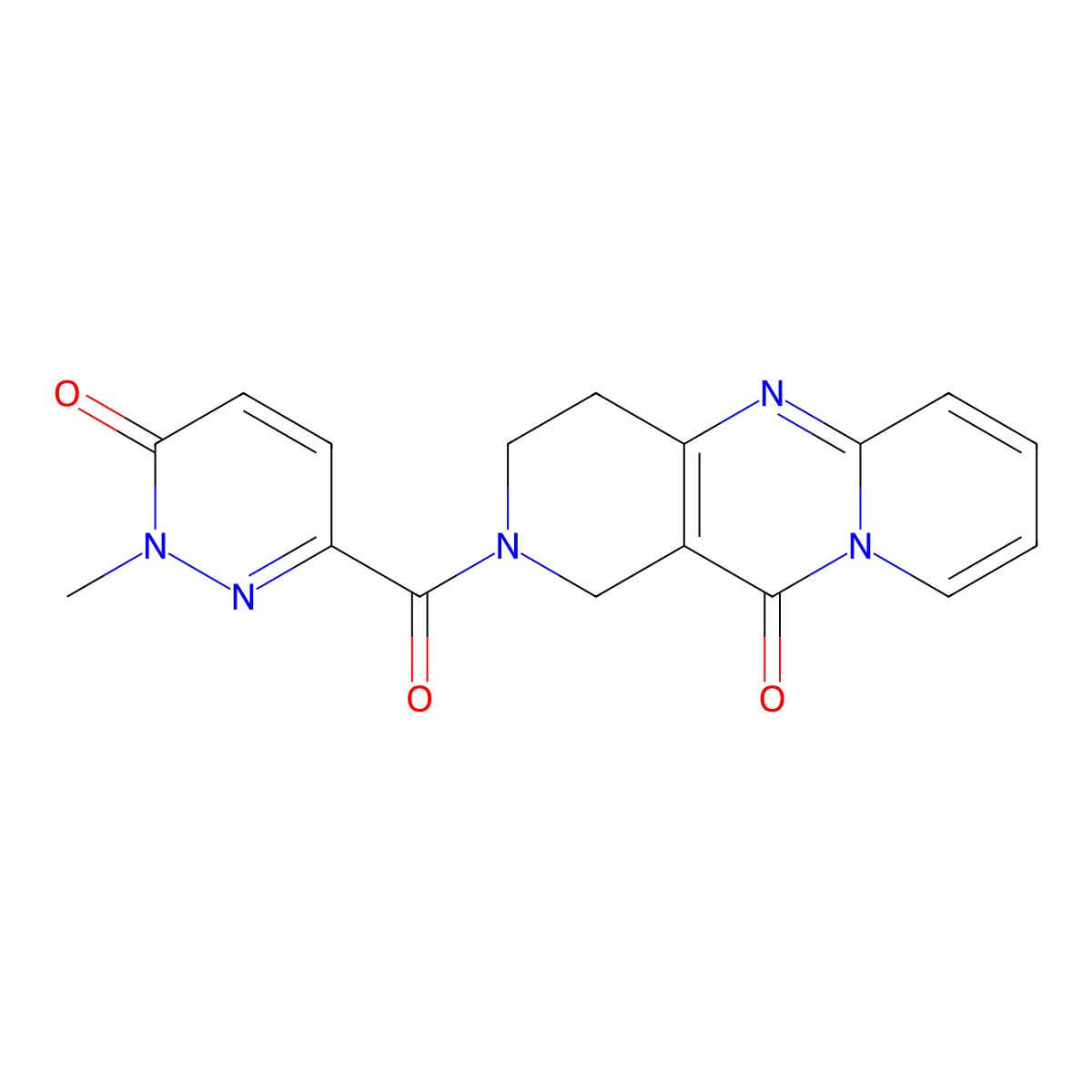 5-(1-Methyl-6-oxo-1,6-dihydropyridazine-3-carbonyl)-1,5,9-triazatricyclo[8.4.0.0^{3,8}]tetradeca-3(8),9,11,13-tetraen-2-one molecular structure, CAS 2034546-31-9